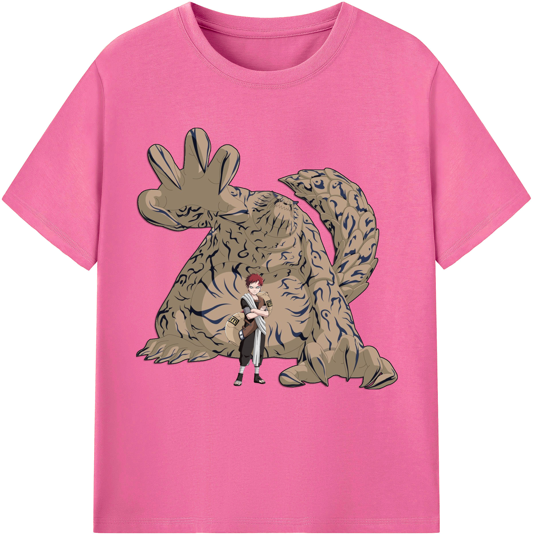（画像用） NARUTO -ナルト- ガアラ Gaara レディースカジュアルプリントTシャツ（綿100％）